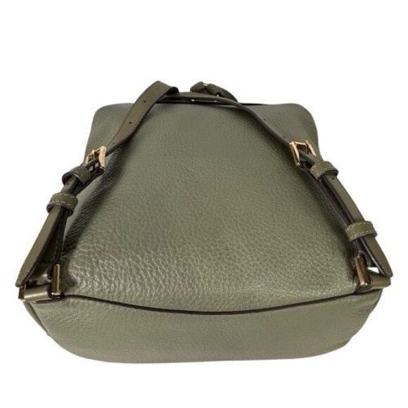 MICHAEL KORS MK Raven Pebble Leather Medium Backpack Handbag Olive Green $328 - Picture 14 of 16